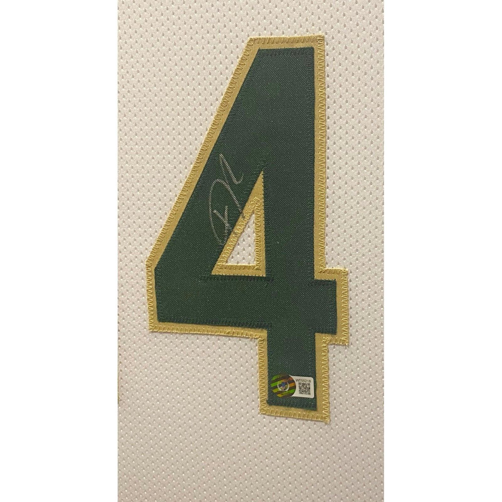 Giannis Antetokounmpo Framed Signed Jersey Beckett Autographed Milwauk
