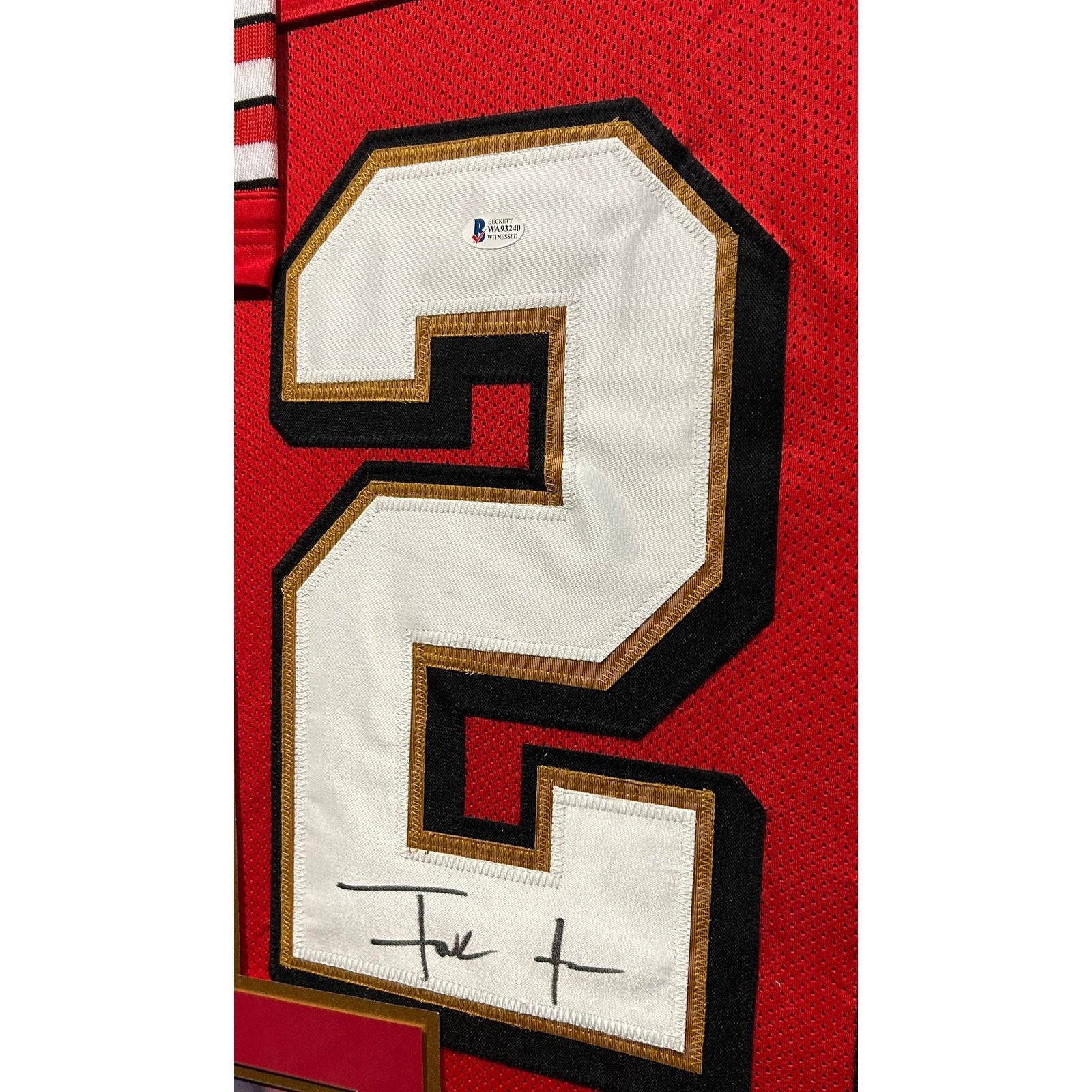 George Kittle Framed Signed Jersey Beckett Autographed San Francisco 4