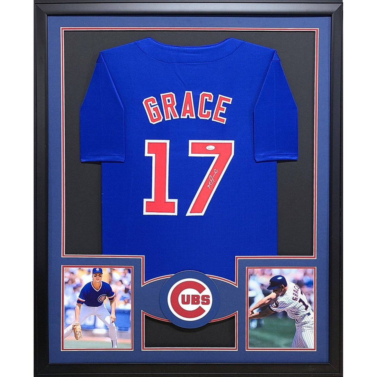 Mark Grace Autographed Professionally Framed Chicago Cubs 