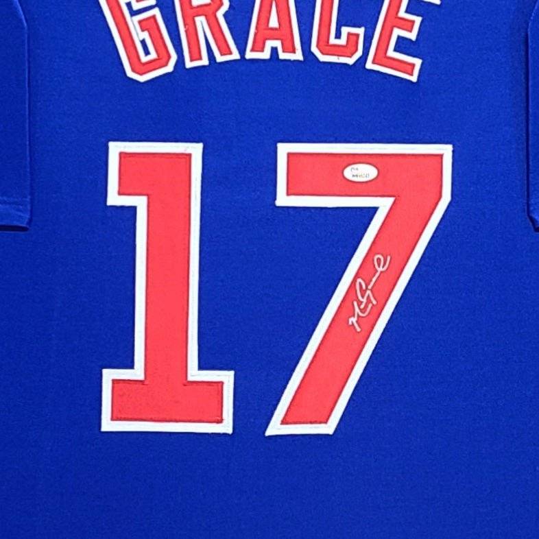 Mark Grace Framed Jersey JSA Autographed Signed Chicago Cubs