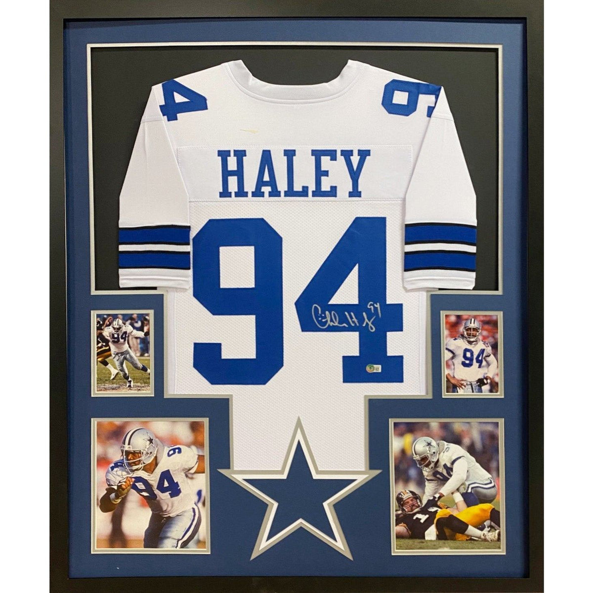 Charles Haley Signed Framed Jersey Beckett BAS Autographed Dallas Cowboys