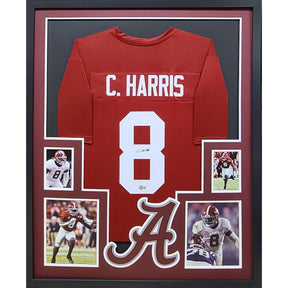 Christian Harris Framed Signed Alabama Jersey Beckett Autographed