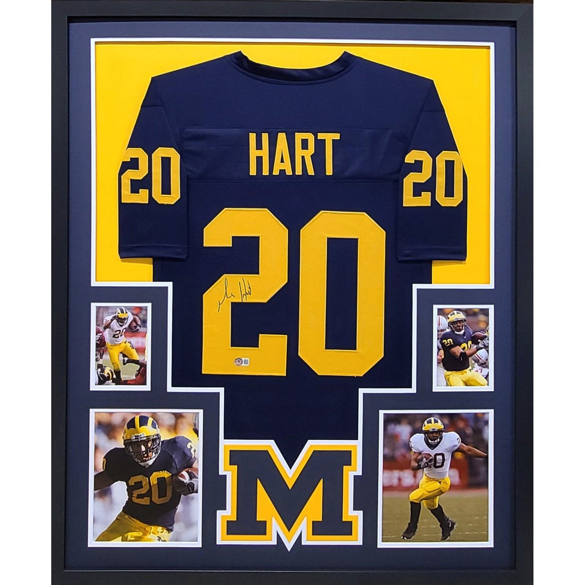 Mike Hart Framed Signed Michigan Jersey Beckett Autographed