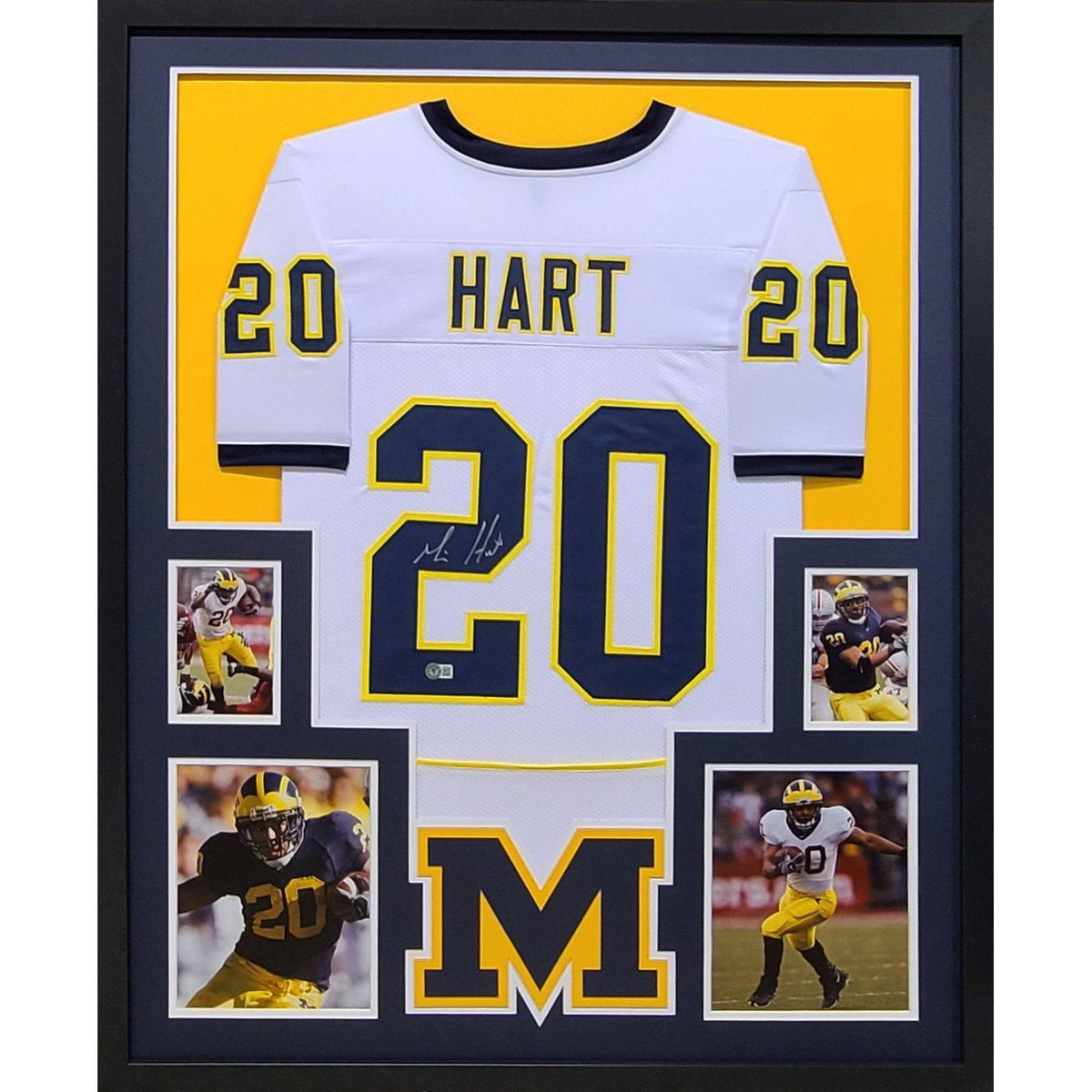 Mike Hart Framed Signed Michigan Jersey Beckett Autographed