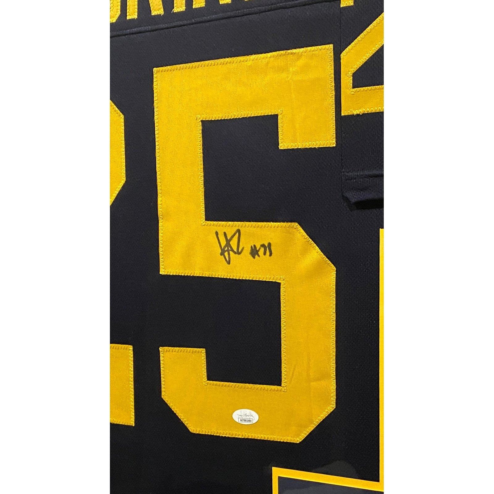 Hassan Haskins Framed Signed Jersey JSA Autographed Signed Michigan