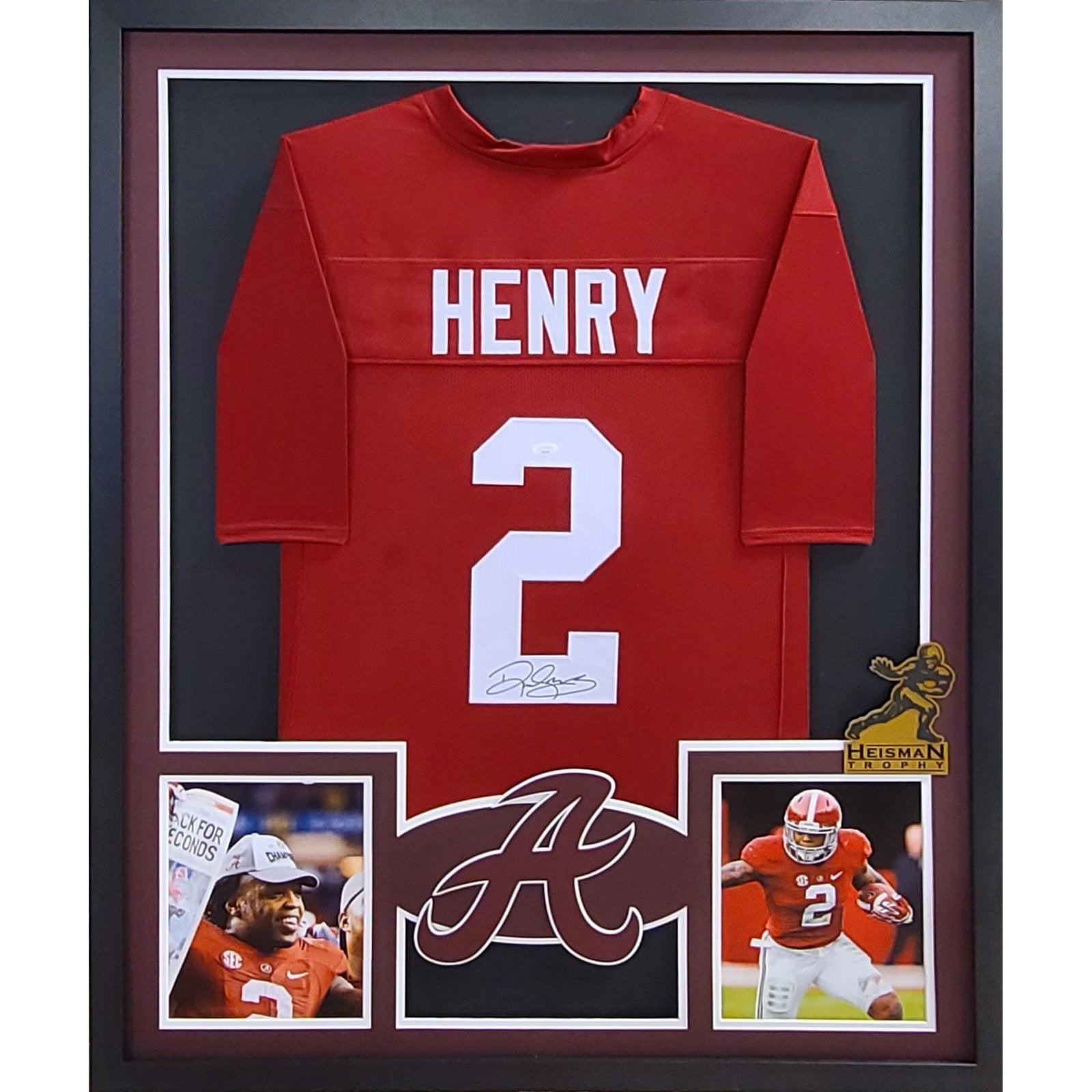 Derrick Henry Framed Signed Jersey Beckett Autographed Alabama Crimson Tide