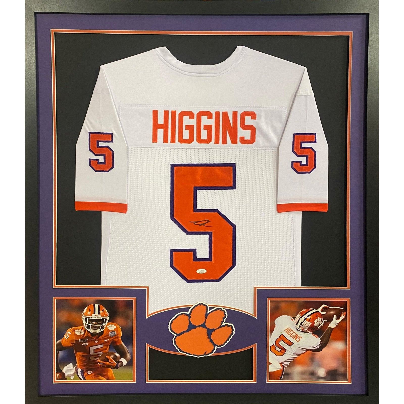 Tee Higgins Signed Framed Jersey JSA Autographed Clemson Bengals