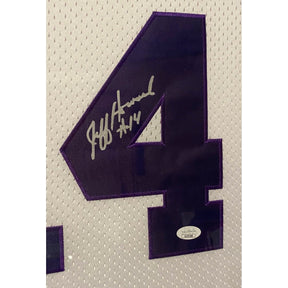 Jeff Hornacek Signed Framed Jersey JSA Autographed Utah Jazz