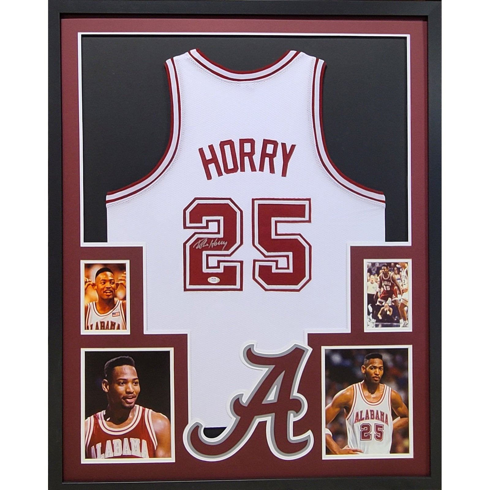 Robert Horry Framed Signed Jersey PSA/DNA Autographed Alabama
