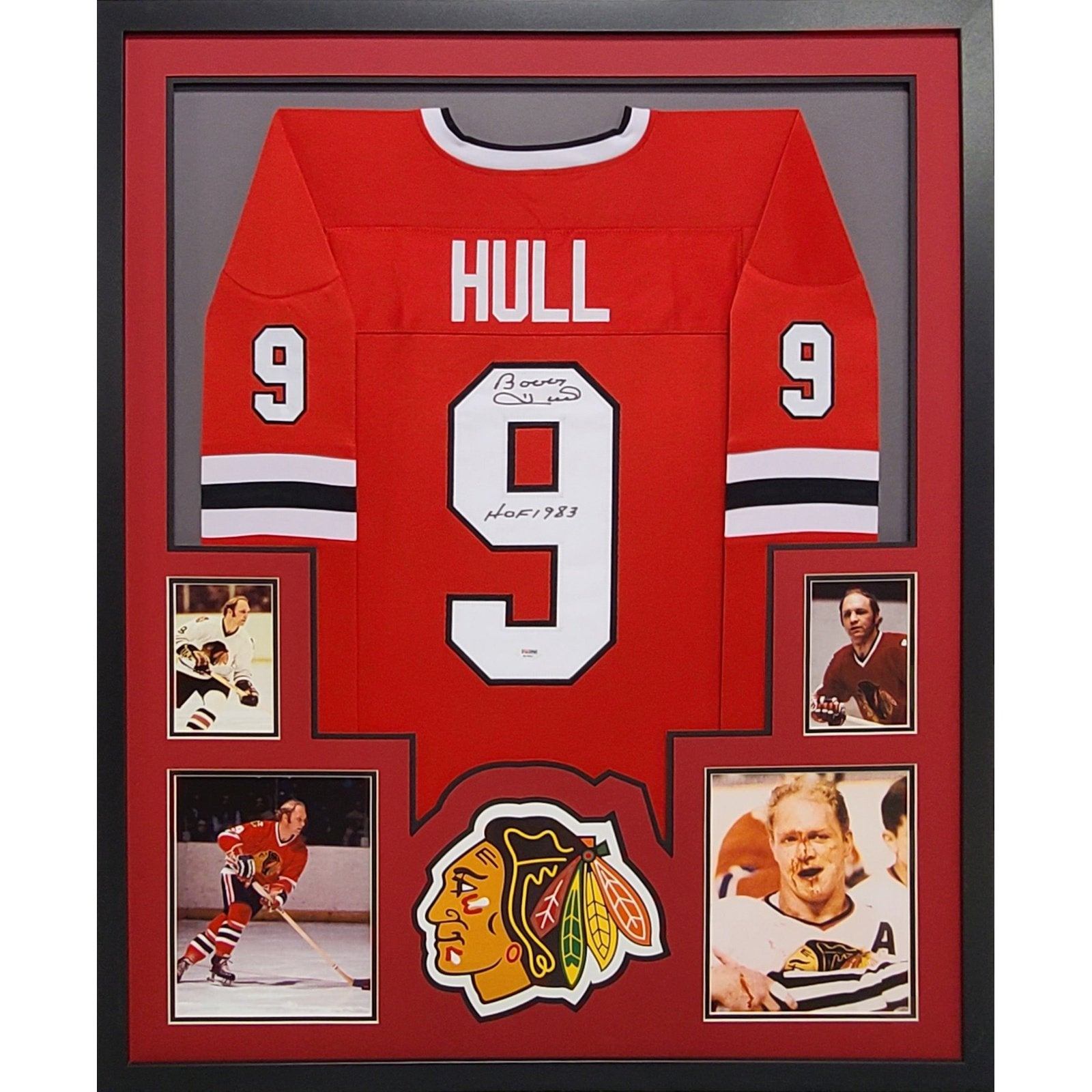 Bobby Hull Framed Signed Chicago Blackhawks Jersey PSA/DNA Autographed