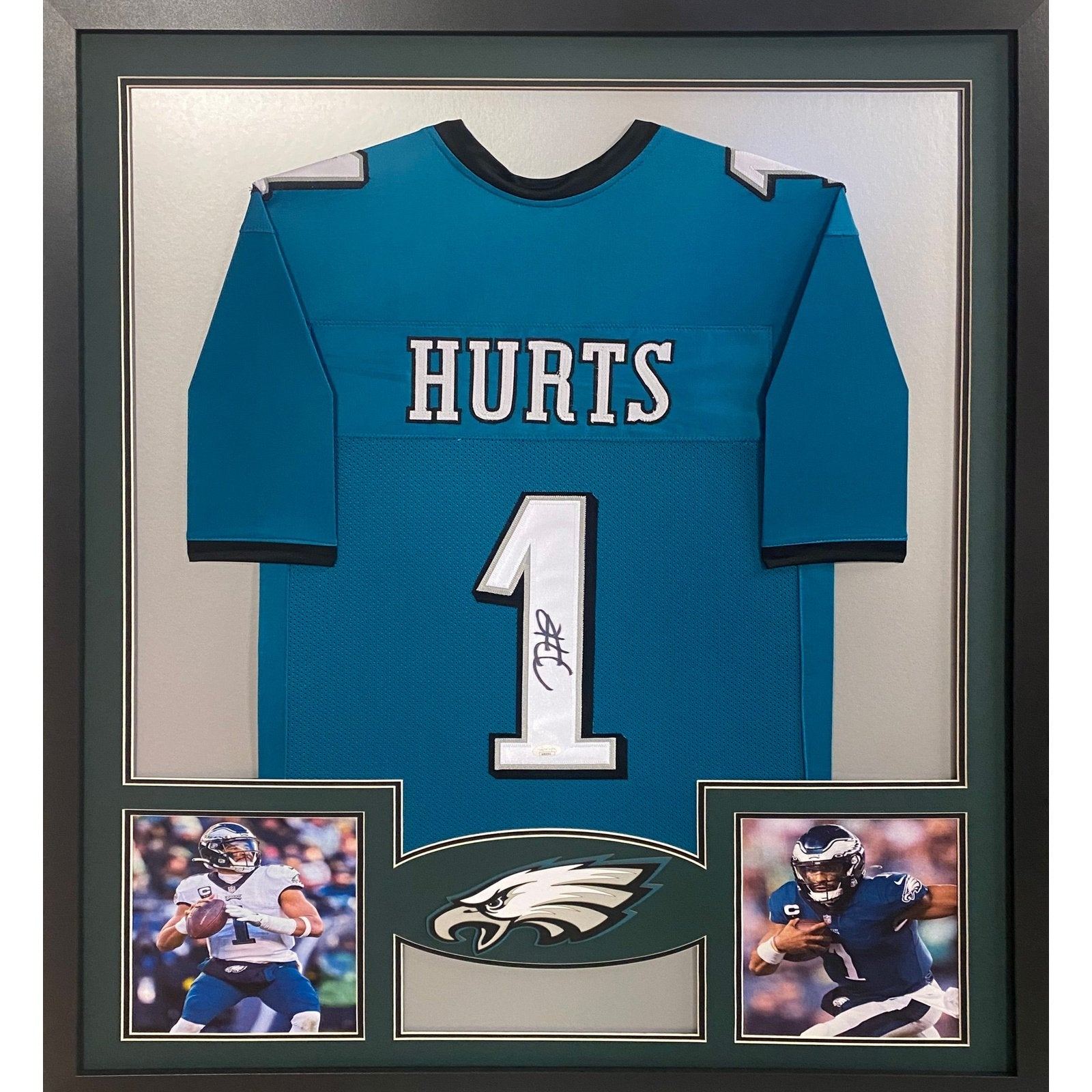 Jalen Hurts Signed Framed Jersey JSA Autographed Philadelphia Eagles