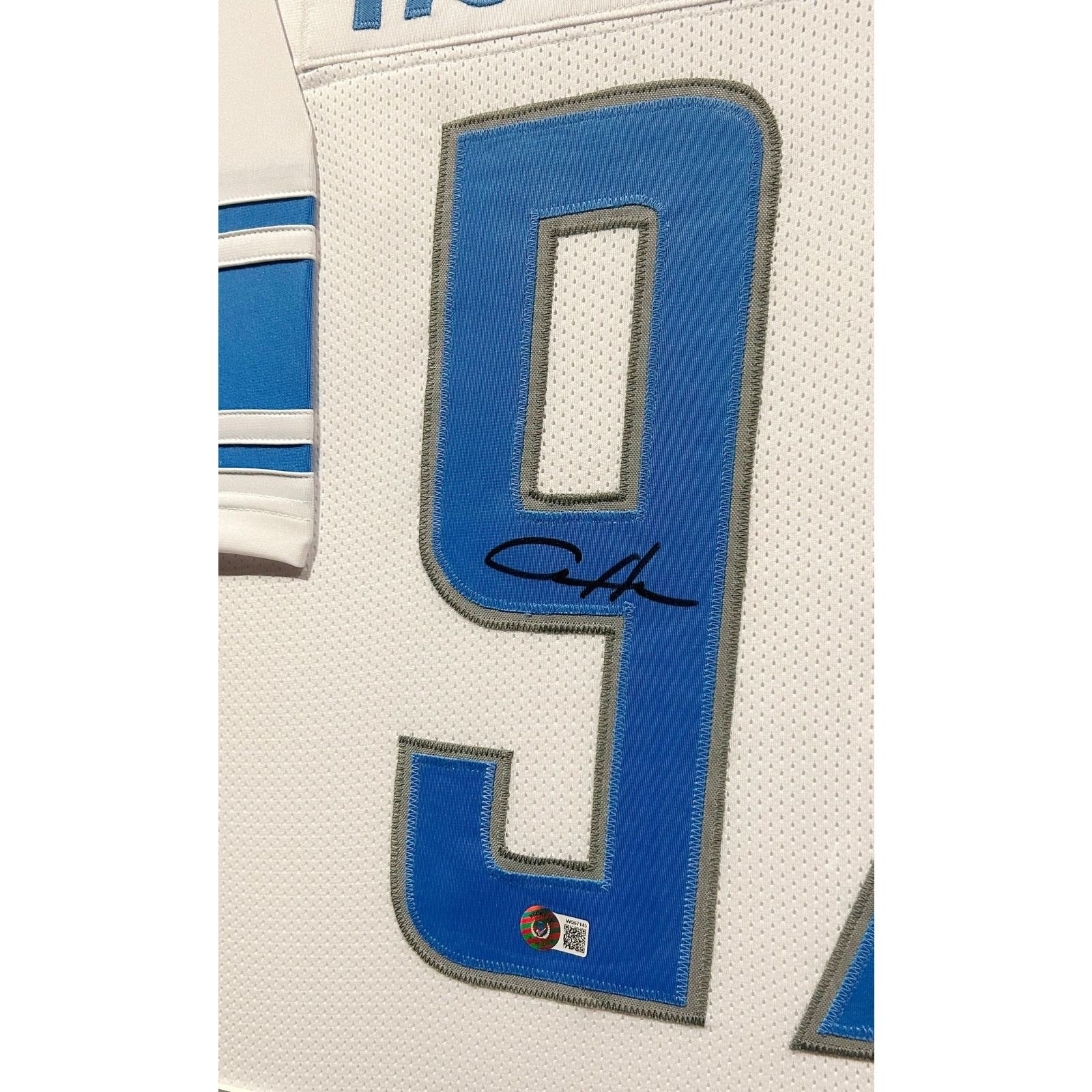 Aidan Hutchinson Framed Signed Michigan Jersey Beckett Autographed