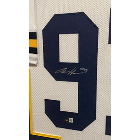 Aidan Hutchinson Framed Signed Michigan Jersey Beckett Autographed