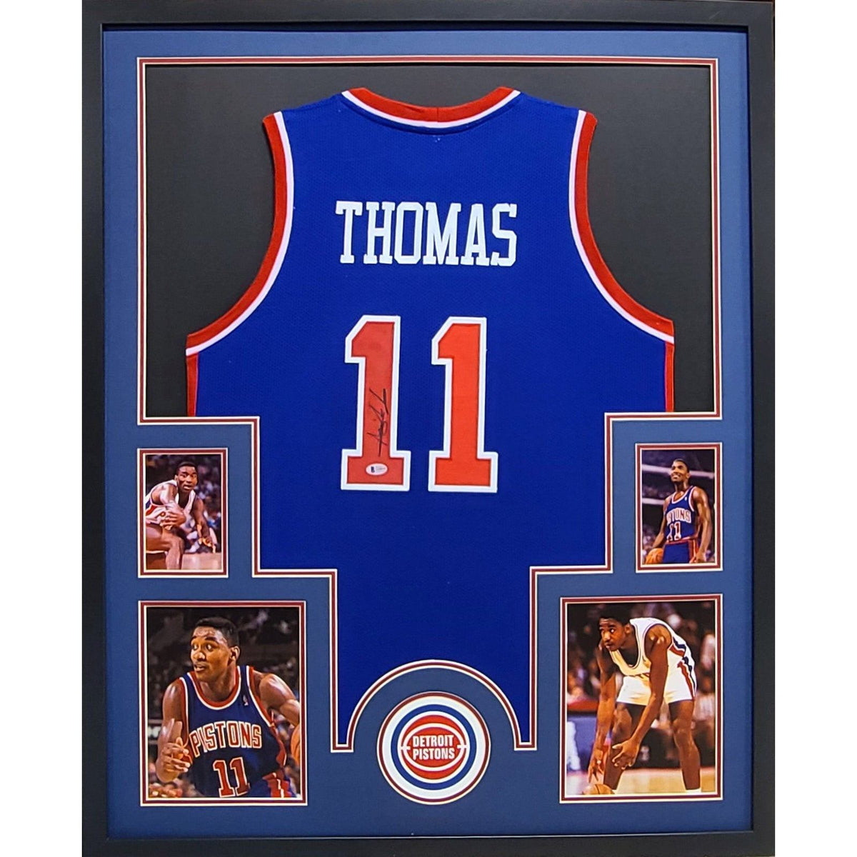 Isiah Thomas Signed Jersey Beckett BAS Autographed Detroit Pistons