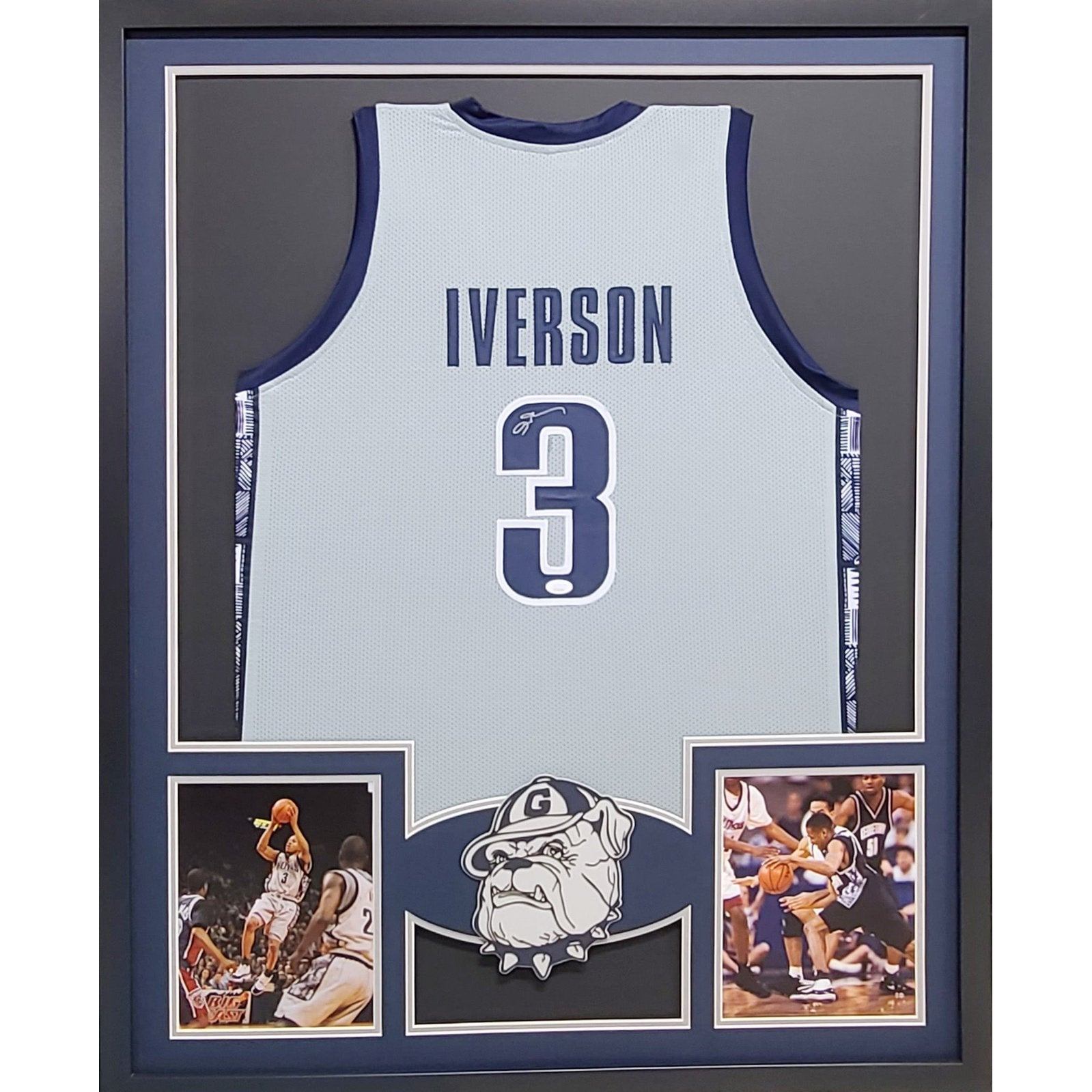 Allen Iverson Signed Framed Jersey JSA Autographed Georgetown 76ers