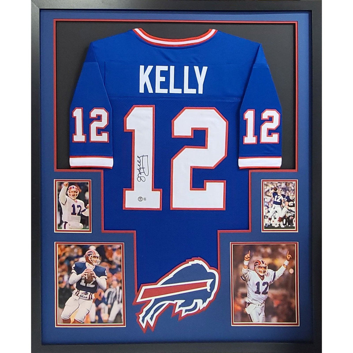 Jim Kelly Framed Signed Jersey Beckett Autographed Buffalo Bills