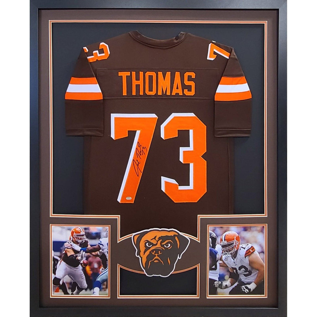  Browns Joe Thomas Signed Brown Jersey - Schwartz Authentic :  Sports & Outdoors