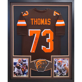 Joe Thomas Framed Signed Jersey Schwartz COA Autographed Cleveland Browns