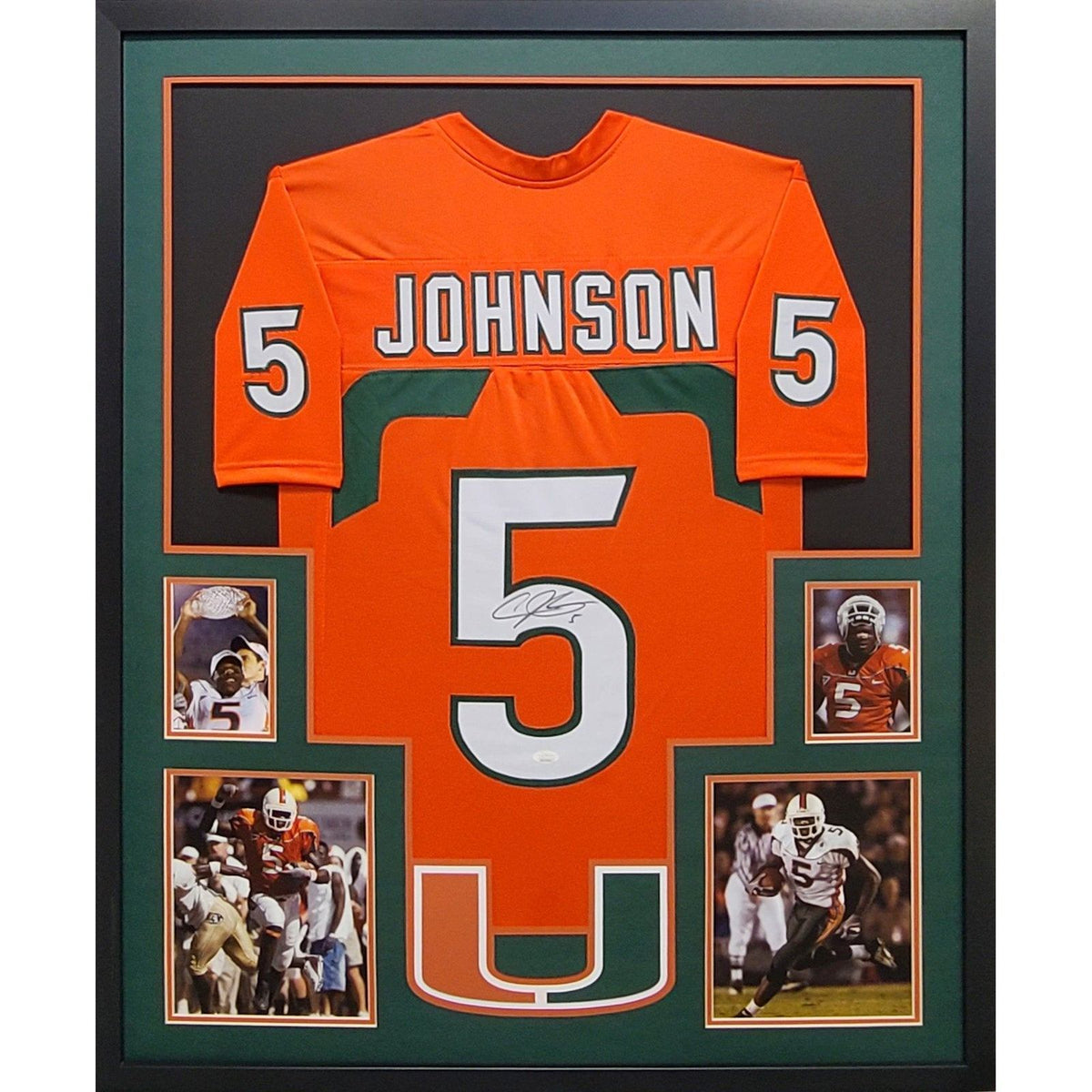 Andre Johnson Framed Signed Jersey JSA Autographed Miami Hurricanes