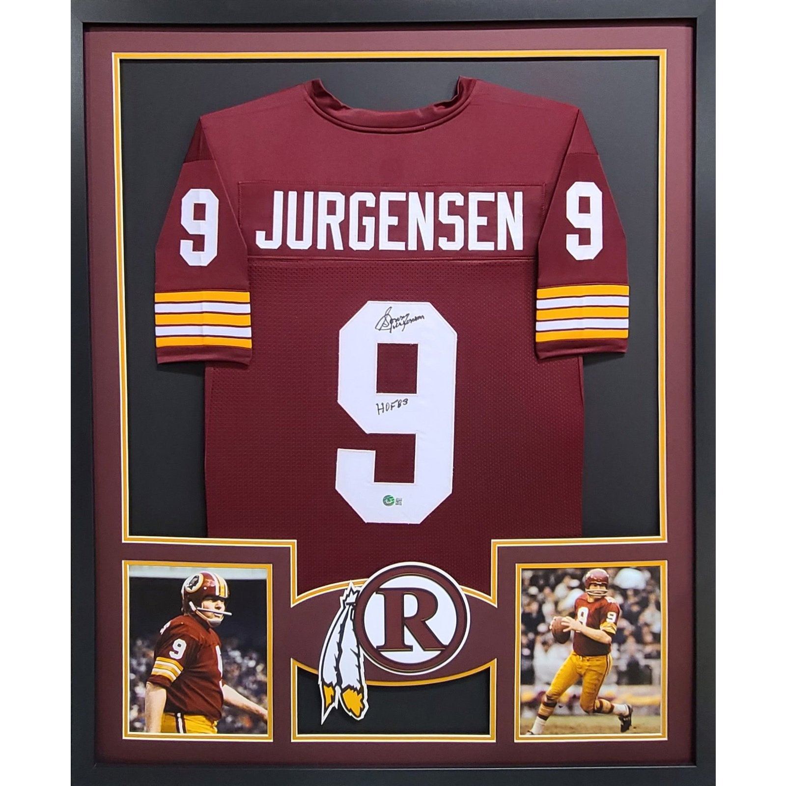 Sonny Jurgensen Framed Signed Jersey Beckett Autographed Washington Redskins