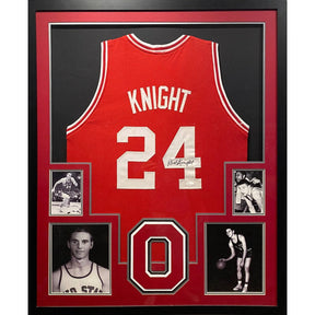 Coach Bobby Knight Framed Jersey Steiner Autographed Signed Indiana Ho