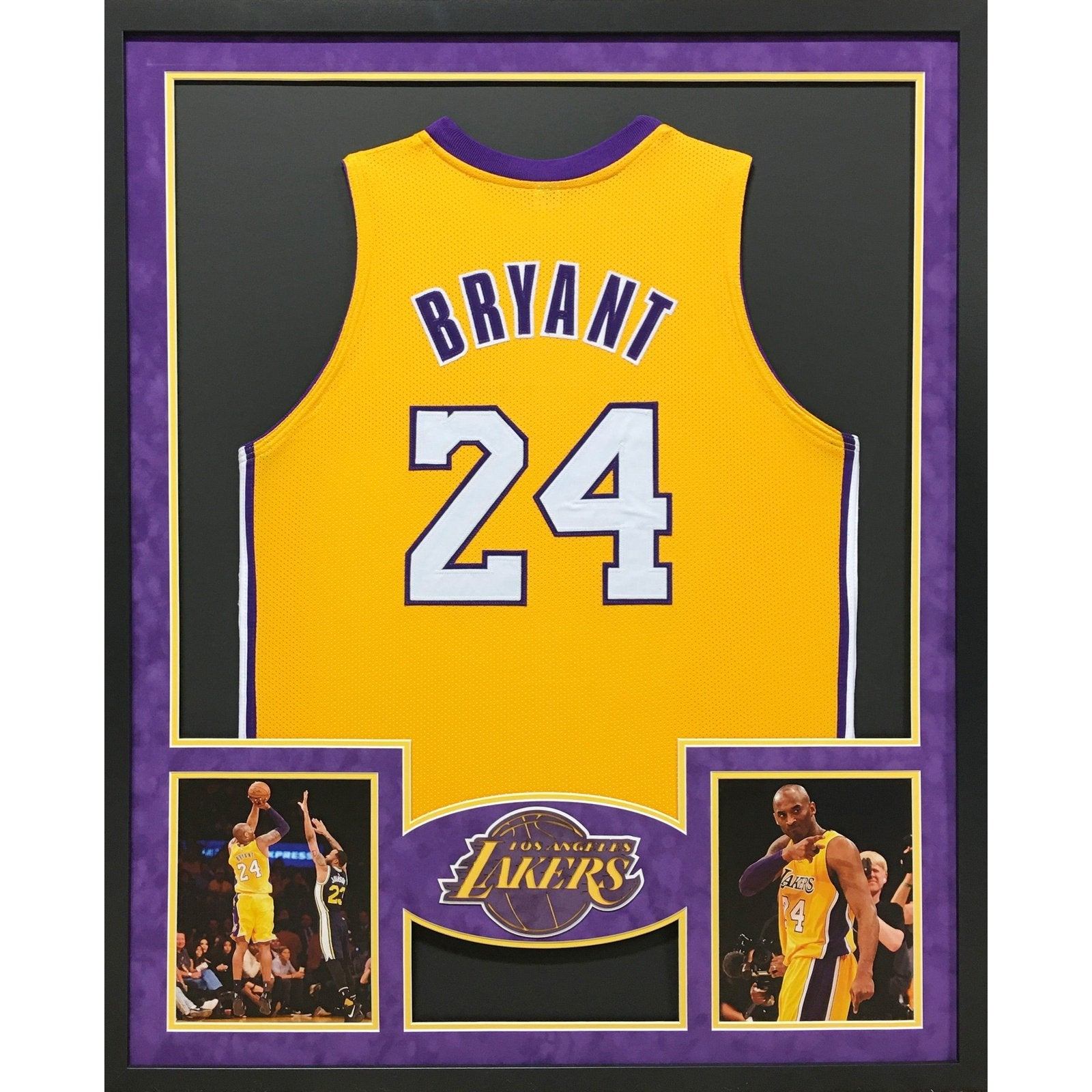 Kobe Bryant UNSIGNED Framed Jersey Los Angeles Lakers L.A.