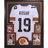 Bernie Kosar Signed Framed Jersey JSA Autographed Cleveland Browns