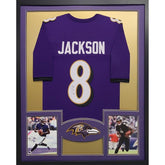 Lamar Jackson Framed Signed Jersey JSA Autographed Baltimore Ravens