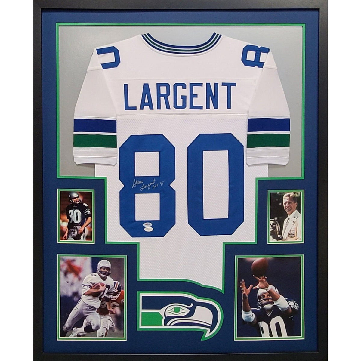 Steve Largent Framed Signed Jersey PSA/DNA Seattle Seahawks