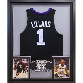 Damian Lillard Autographed and Framed Portland Trail Blazers Jersey