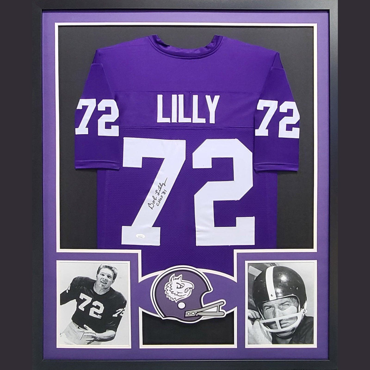 Bob Lilly Signed Framed TCU Hornfrogs Jersey JSA Autographed Dallas Cowboys