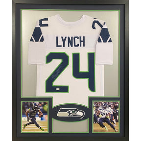 Marshawn Lynch Framed Jersey PSA/DNA Autographed Signed Seattle Seahawks