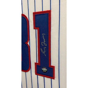 Greg Maddux Framed Signed Jersey LOJO Authenticated Autographed Chicago Cubs