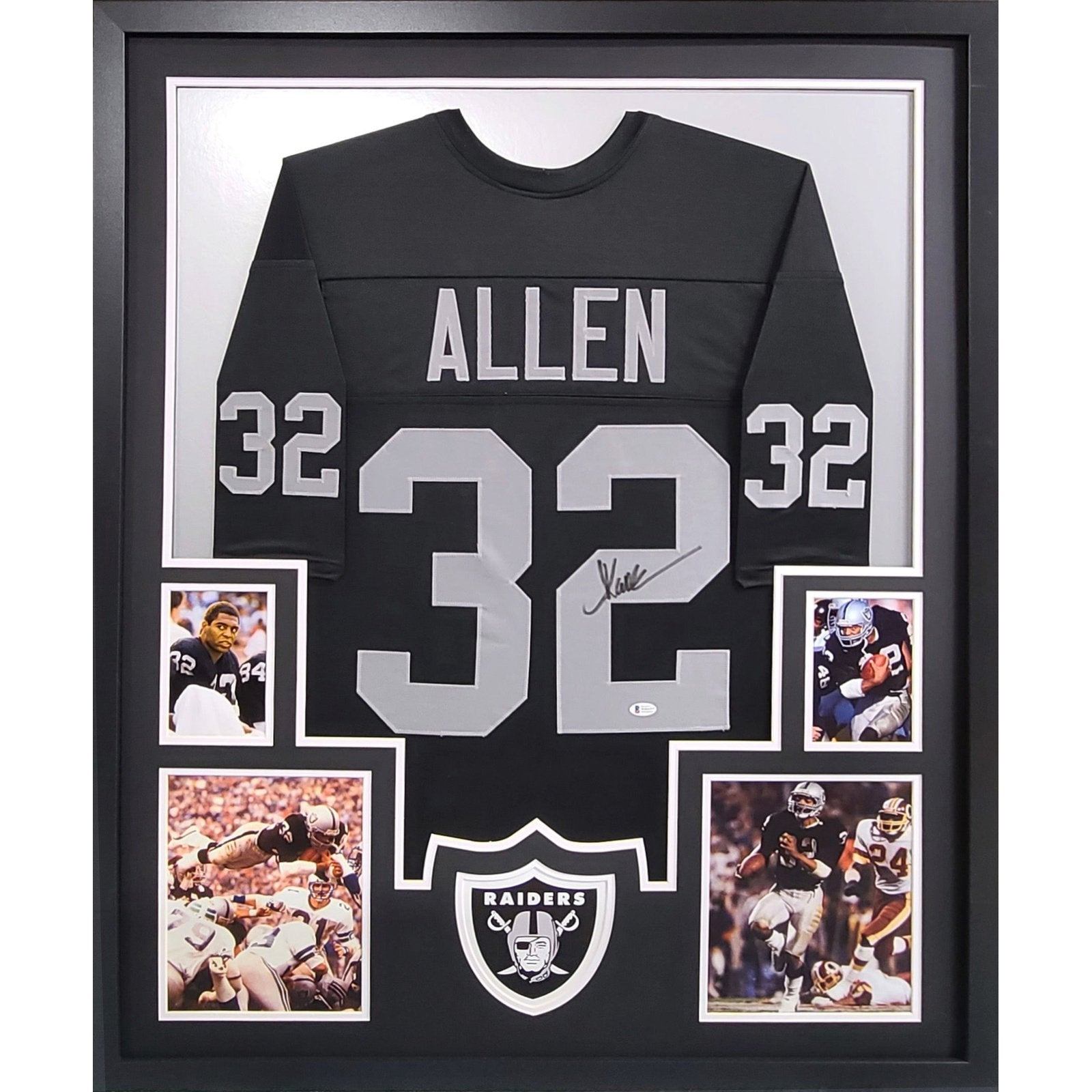 Marcus Allen Signed Framed Jersey Beckett BAS Autographed Raiders