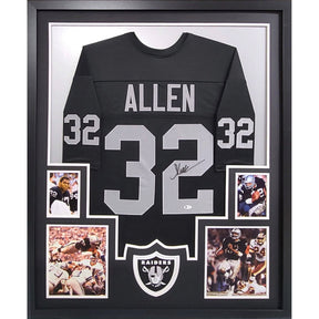 Marcus Allen Signed Framed Jersey Beckett BAS Autographed Oakland Raid