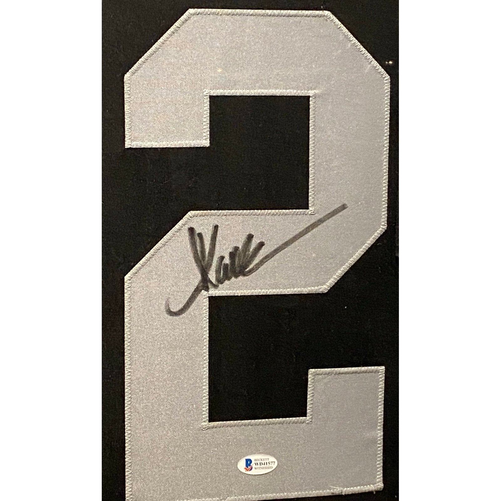 Marcus Allen Autographed and Framed Black Raiders Jersey