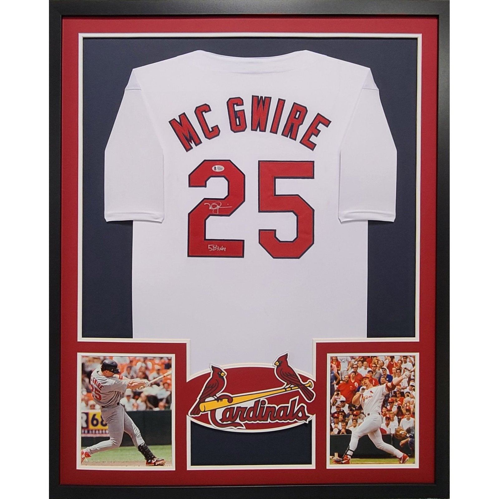 Mark McGwire Framed Signed Jersey Beckett Autographed St. Louis Cardinals