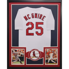 Mark McGwire Framed Signed Jersey Beckett Autographed St. Louis Cardin