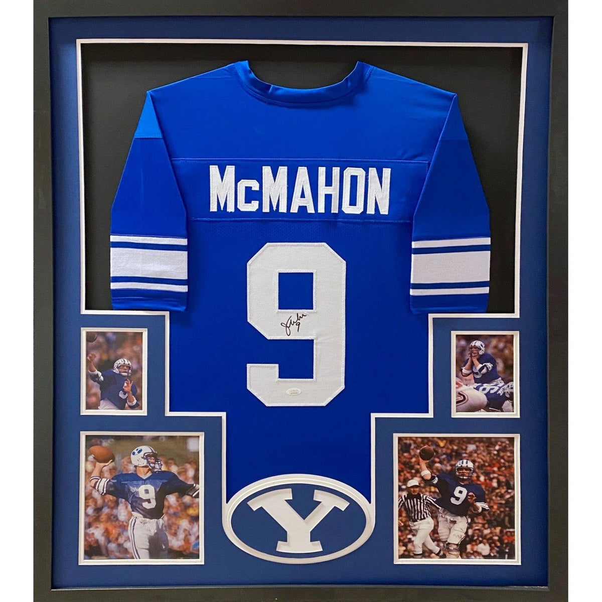 Jim McMahon Framed Signed Jersey JSA Autographed BYU Bears