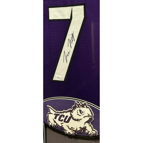 Trevon Moehrig Framed Jersey JSA Autographed Signed TCU Las Vegas Raiders