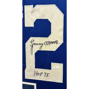 Lenny Moore Signed Framed Jersey JSA Autographed Baltimore Colts Indianapolis