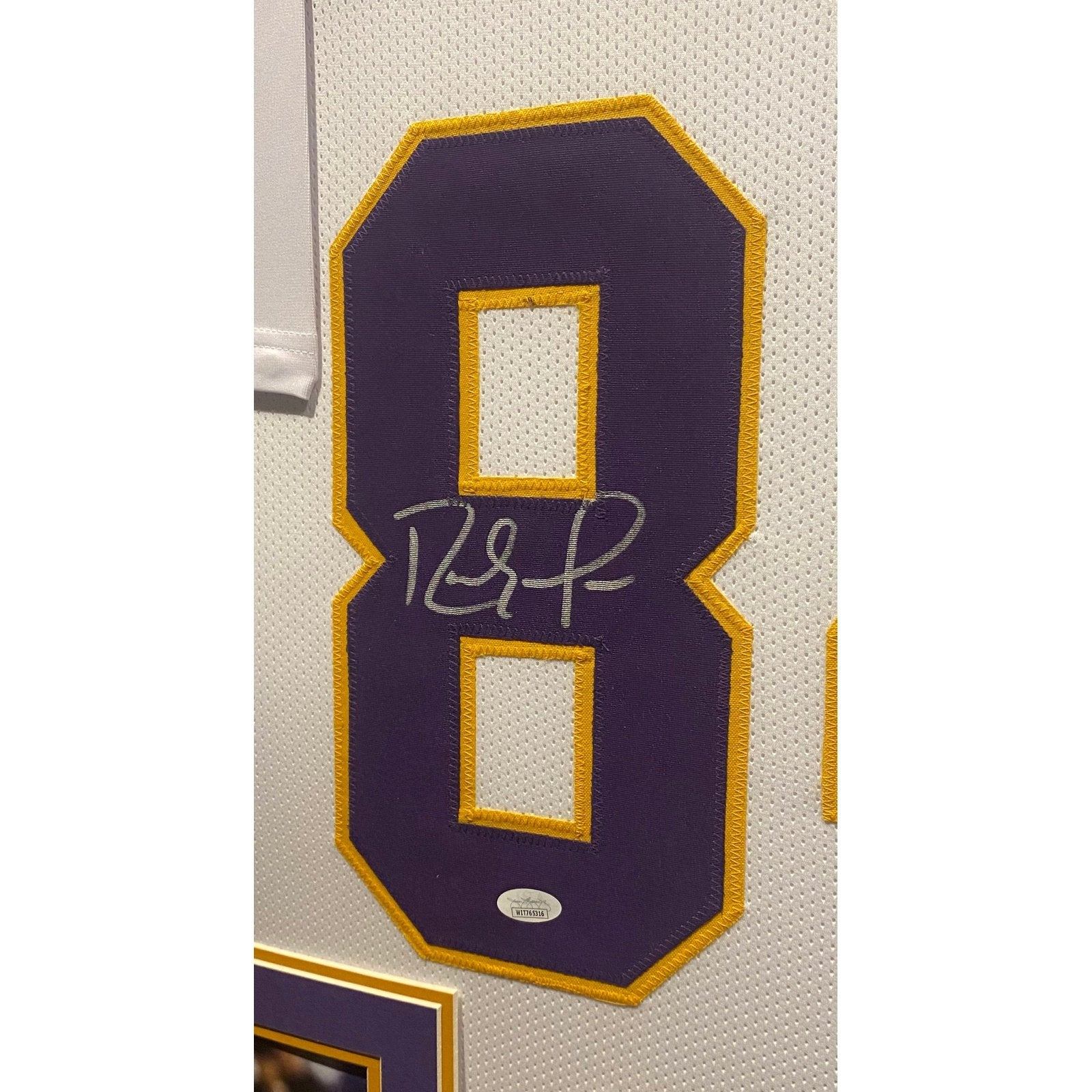 Randy Moss Autographed and Framed White Vikings Jersey