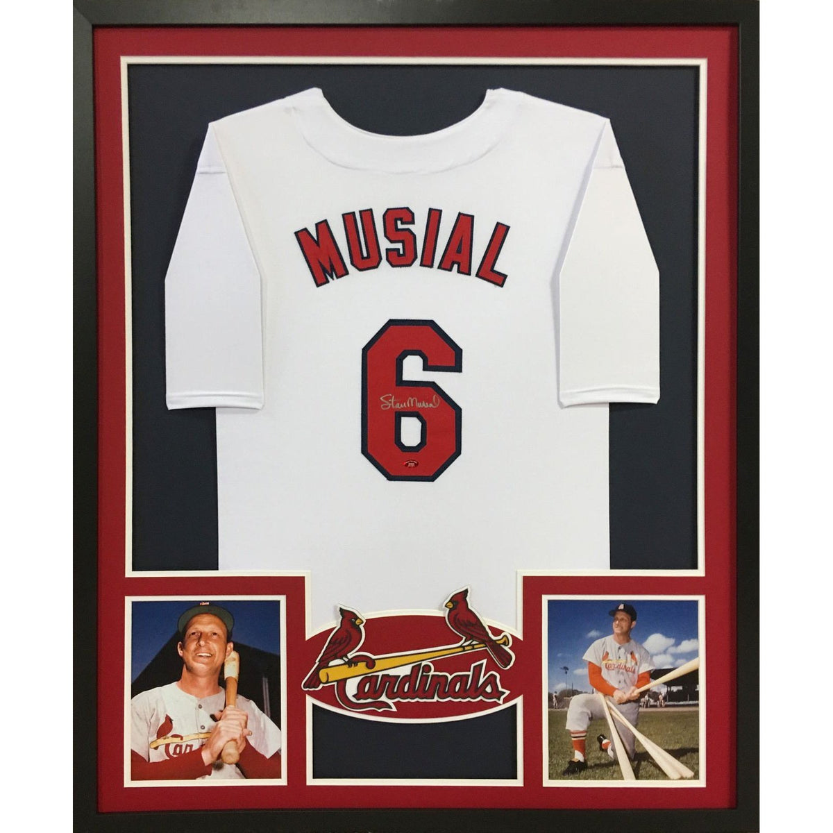 Stan Musial Framed Jersey Musial COA Autographed Signed St. Louis Cardinals