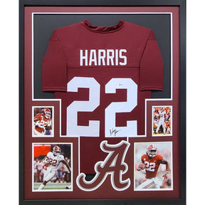 Najee Harris Framed Signed Jersey Beckett Autographed Alabama Crimson Tide