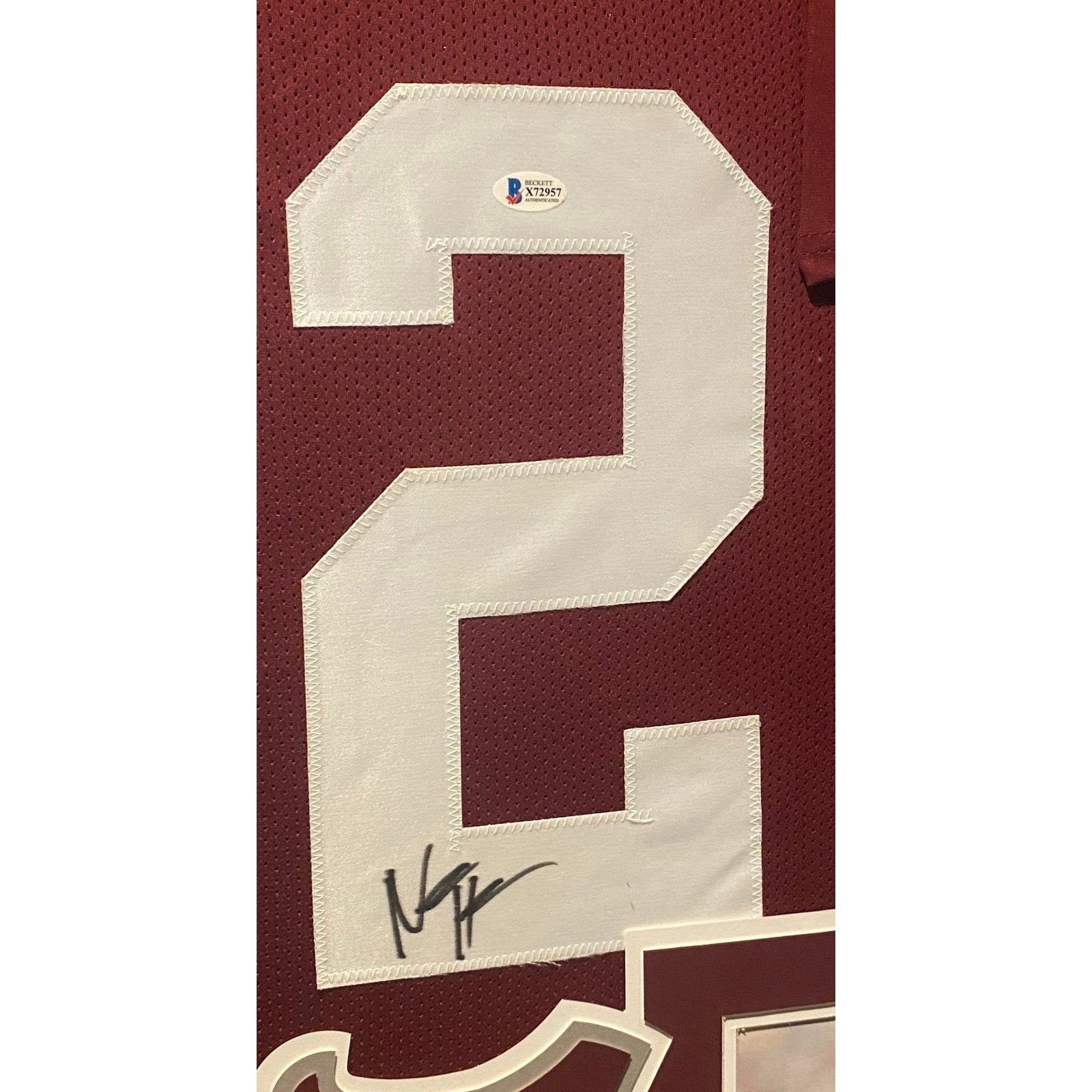 Najee Harris Framed Signed Jersey Beckett Autographed Alabama Crimson