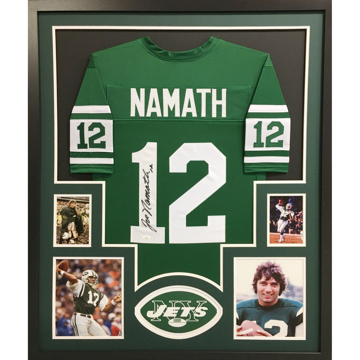 Joe Namath Framed Signed New York Jets Jersey JSA Autographed