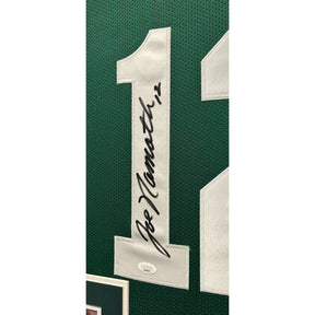 Joe Namath Framed Signed New York Jets Jersey JSA Autographed