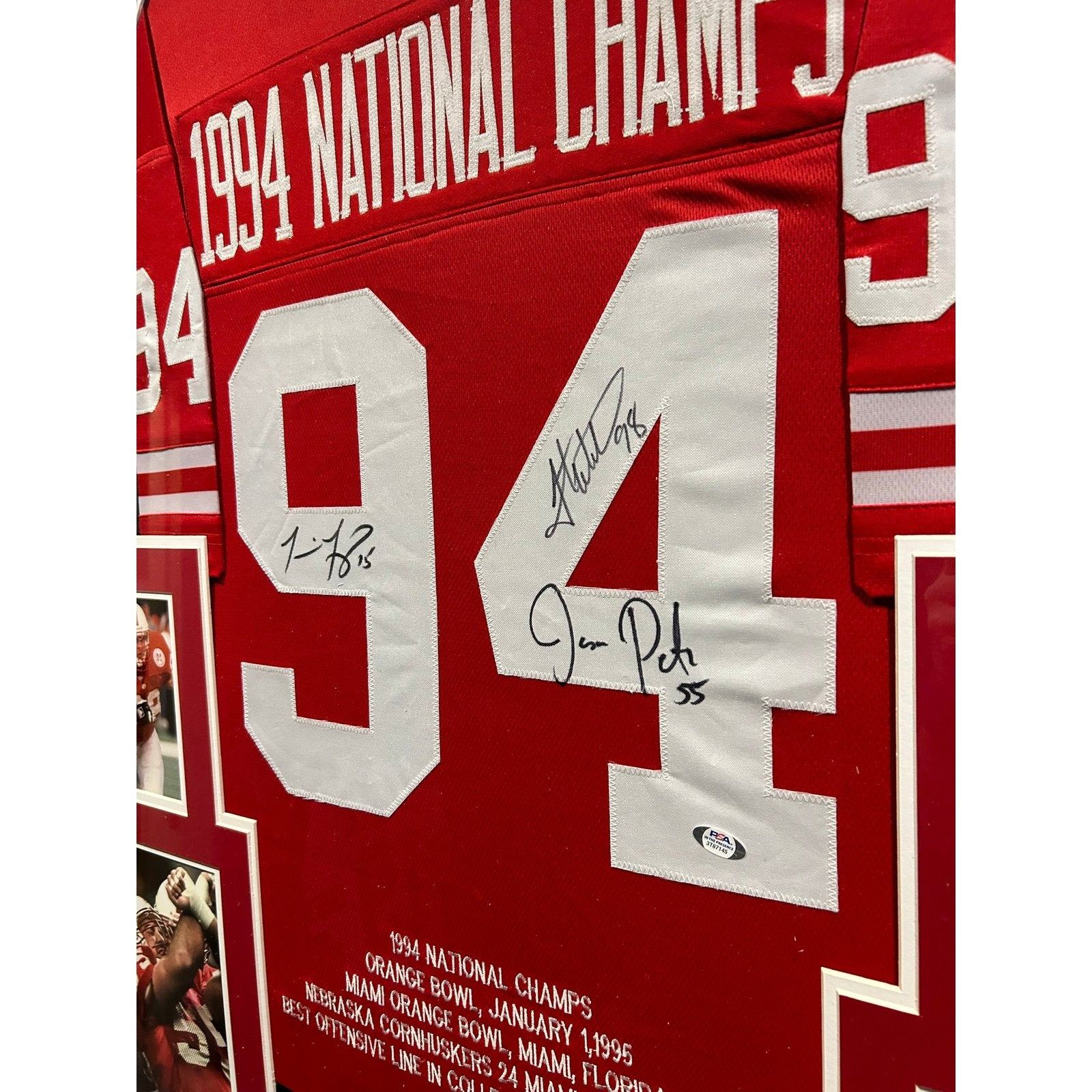 Nebraska National Championship Framed Signed Jersey JSA Autographed 1994