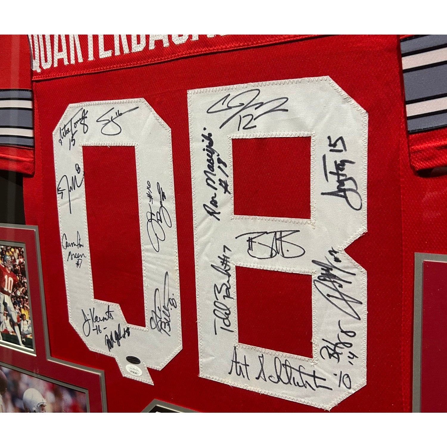 Ohio State QBs Signed Framed Jersey Playball Autographed Signed By 15 ohio-state-qbs-signed-framed-jersey-playball-autographed-signed-by-15