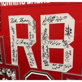 Ohio State Running Backs of The Shoe Signed Framed Jersey OSU Playball Autographed Signed by 23